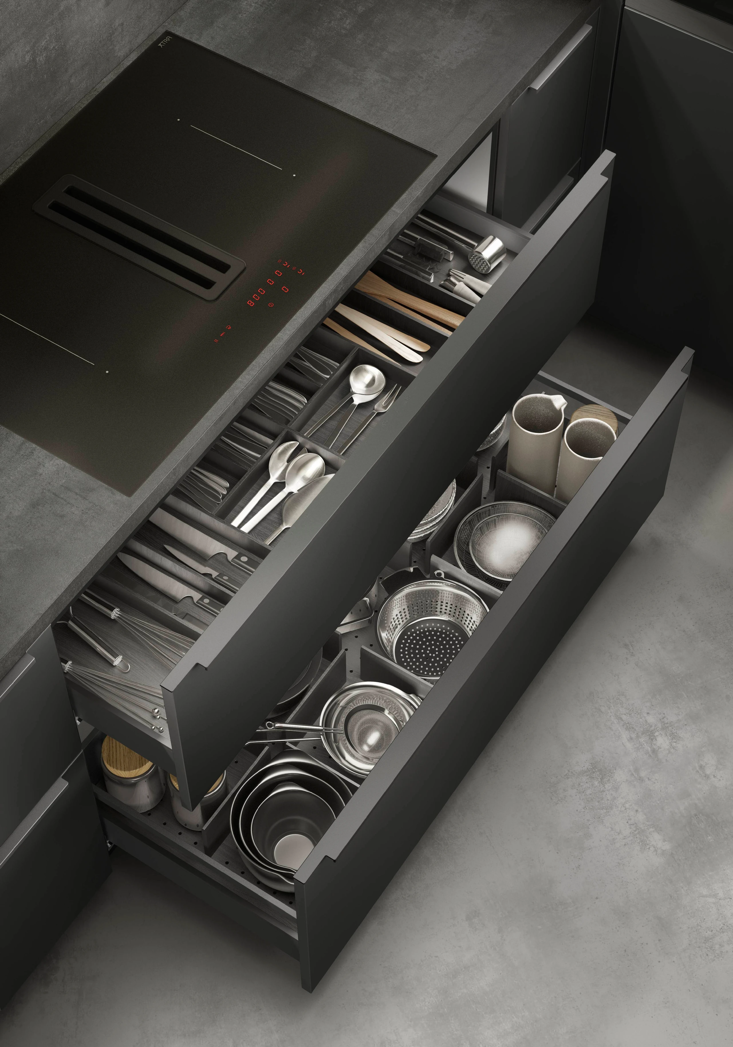 Divine collection detail in graphite black